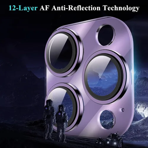 Vista 4 de YWXTW Protector de lente de cámara para iPhone 14 Pro Max/iPhone 14 Pro, [actualización de 5ª generación] Anillo de metal galvanizado Protector