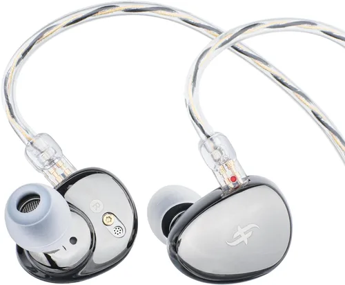 Linsoul SIMGOT EA500 LM 2ª Generación - Auriculares intraaurales con controlador dinámico de doble imán y doble cavidad, auriculares con cable para