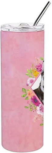 Vista 2 de Caroline Treasures CK4151TBL20 - Vasos térmicos de acero inoxidable con doble pared y diseño de Husky siberiano n.º 1, 20.1 fl oz, multicolor