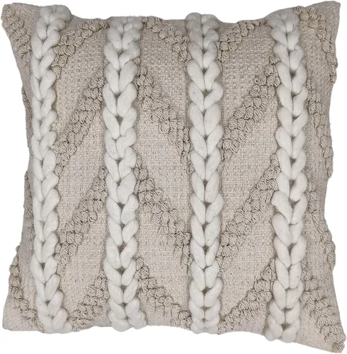Vista 13 de Trade Star Funda de almohada Kilim de 100% algodón, estilo bohemio, copetudo, funda de almohada del suroeste, funda de cojín decorativa tejida a