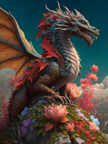 Bimkole Kits de pintura de diamantes 5D para adultos, flor de dinosaurio, taladro completo, juego de bordado de diamantes de imitación, pintura con