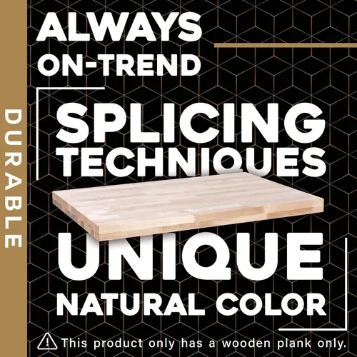 Vista 2 de DuraSteel Encimera de bloque de carnicero de 24 x 36 pulgadas, parte superior de banco de trabajo de arce, mesa de madera maciza para gabinete