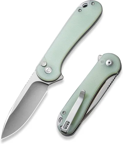 Vista 48 de CIVIVI Elementum II - Navaja de bolsillo plegable, hoja de acero Nitro-V de 2.96 pulgadas, mango G10, cuchillo utilitario con clip de bolsillo
