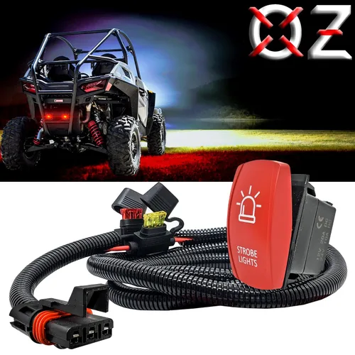 Vista 2 de Kit de cables de enchufe de barra de bus de potencia con interruptor basculante de encendido/apagado para luces estroboscópicas compatible