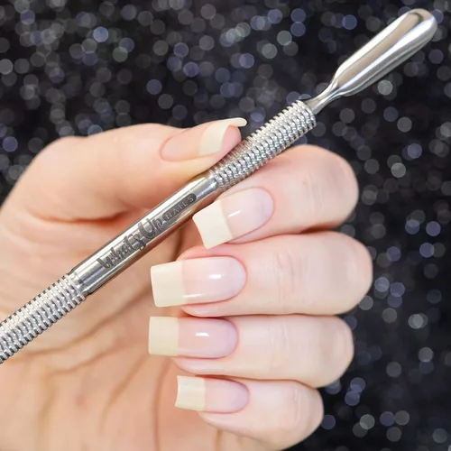 Whats Up Nails - Empujador de cutículas de acero inoxidable profesional de calidad de salón herramienta de cuidado de uñas para manicura y pedicura