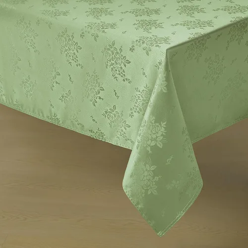 Vista 16 de Romanstile Mantel rectangular de jacquard, resistente al agua, elegante, con patrón floral de rosa damasco, mantel decorativo de poliéster lavable