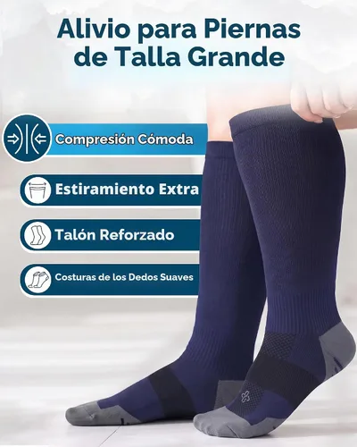 Vista 2 de Doctor's Select® Plus Size Compression Socks for Women Wide Calf - 3 Pairs