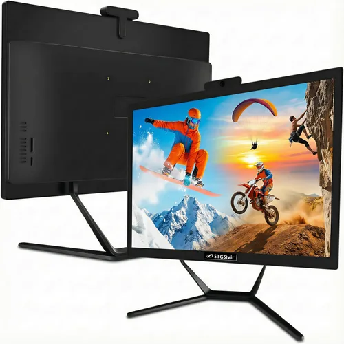 Vista 3 de STGSivir Computadora de escritorio todo en uno, pantalla FHD de 21.5 pulgadas, Intel Core i5 de hasta 3.6 GHz, RAM 16G, SSD 512G, WiFi 5, Bluetooth