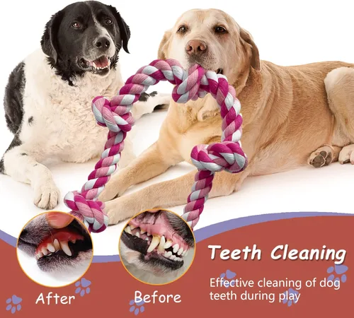 Vista 5 de Lmlpt Juguete de cuerda para perros para masticadores grandes y agresivos, cuerda resistente, juguete para masticar, indestructible, resistente