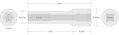 Vista 6 de TEKTON Unidad de 1/4 pulgadas x 0.157 in de profundidad de 6 puntos de zócalo SHD03102
