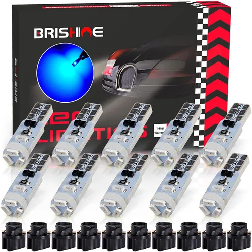 Vista 17 de 10X Bombillas LED T5 Ámbar Amarilla Canbus Sin Errores 3014 Chipsets 74 2721 37 PC74 70 73 17 Bombillas LED para Interior, Panel de Instrumentos