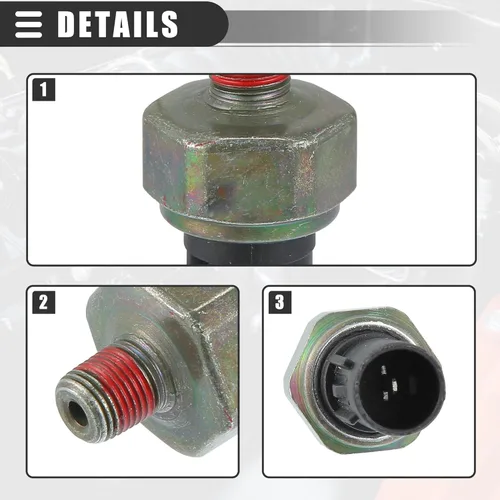 Vista 5 de Motoforti Sensor de presión de aceite del motor, para Hyundai Accent 2012-2019, metal plástico, No.9475037000