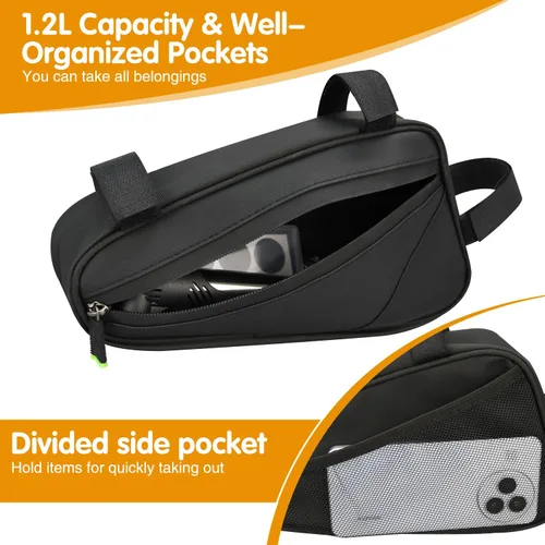 Vista 2 de Kit de Reparación de Bicicleta, Bolsa de Reparación de Bicicleta con Bomba de Neumáticos, Kit de Herramientas de Bicicleta para Viajes de Camping