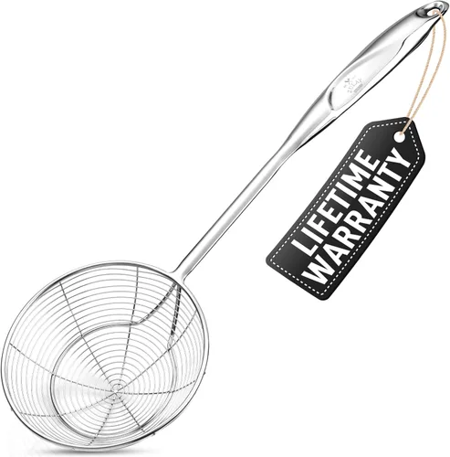 Vista 13 de Zulay Kitchen Espátula giratoria de acero inoxidable para pescado, 12.4 pulgadas, flexible, resistente al calor, para utensilios de cocina