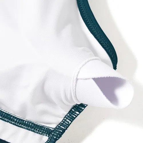 Vista 6 de SUUKSESS - Traje de baño de malla con control de abdomen, push up y cintura alta para mujer