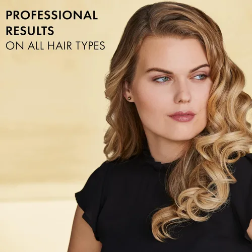Vista 2 de HOT TOOLS Pro Artist - Rizador de oro de 24 quilates (modelo 2018) Rizos definidos de larga duración (1 pulgada)