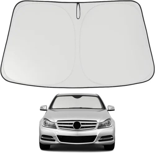 Vista 168 de Proadsy Parasol para parabrisas Rivian R1S 2022-2025 2026 de 4 capas plegable, protector de parasol frontal que bloquea los rayos UV, mantiene