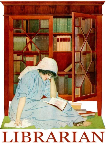 Vista 2 de CafePress Librarian by Coles Phillips - Manta de forro polar súper suave, 60 x 50 pulgadas