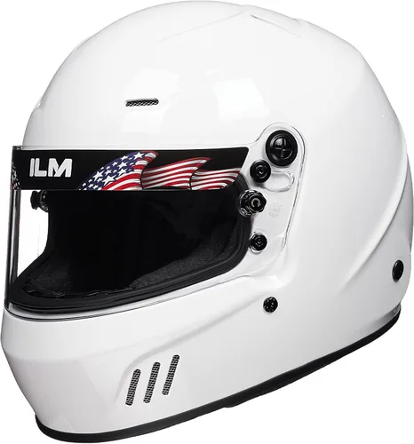 Vista 9 de ILM Snell SA2025 - Casco de carreras de coche de cara completa para hombres y mujeres, modelo 760 (negro mate, S)
