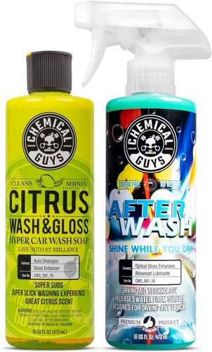 Vista 17 de Chemical Guys Jabón de espuma para lavado de automóviles Citrus Wash & Gloss - Jabón de espuma con fórmula de alta espuma para cañones de espuma