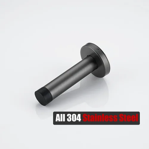 Vista 8 de JQK - Tope para puerta, 304 de acero inoxidable de 1mm de espesor con amortiguación de sonido, tope de puerta con protector de pared de goma, 2