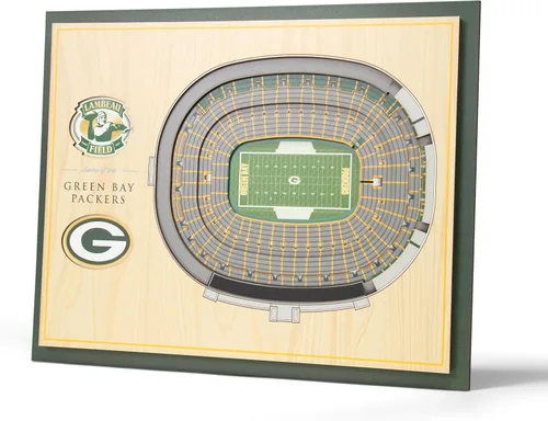 Vista 22 de YouTheFan Arte de pared de 5 capas con vista del estadio de la NFL