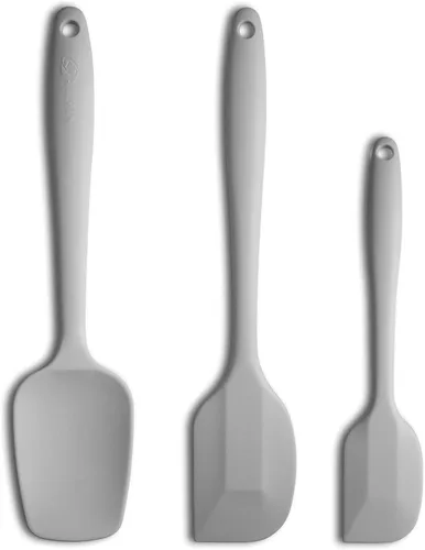 Vista 10 de Juego de espátulas de silicona de 3 piezas, mango ergonómico, espátulas de alta resistencia al calor, espátulas de goma antiadherentes con núcleo