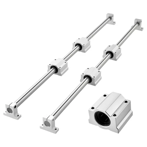 Vista 23 de VEVOR Riel lineal, 2 piezas SBR20-1500mm, carril de deslizamiento lineal, kit CNC de 4 piezas de bloque de rodamiento SBR20UU, kit de carriles
