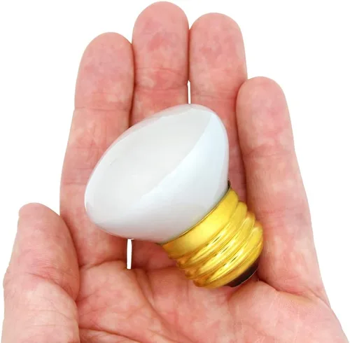 Vista 4 de lumenivo Bombillas reflectoras pequeñas R14 de 25 vatios – 120/130 voltios E26 de repuesto de base de cuello corto incandescente esmerilada de lava