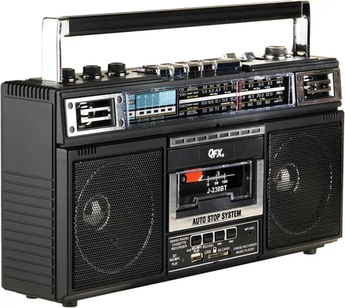 Vista 4 de Casete Bluetooth USB/SD CARD/AM/FM/SW1-2 Radio Boom Box W/Grabación y MIC incorporado