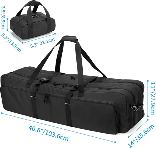 Vista 7 de samdew Funda para telescopio, bolsa de telescopio de doble capa para almacenamiento de telescopios astronómicos, funda acolchada de transporte