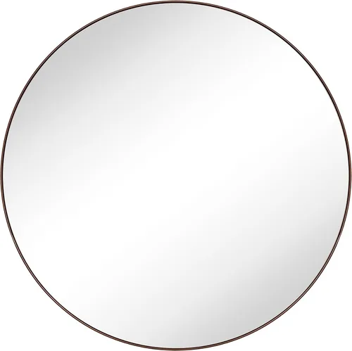 Vista 3 de TEHOME Espejo redondo dorado cepillado de 36 pulgadas, espejo circular de pared para tocador de baño, entrada, tocador o mantel Oro cepillado