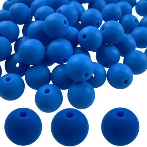 Vista 30 de Abalorios de silicona, 100 piezas de 9 mm de abalorios redondos de silicona para hacer llaveros, pulseras, collares, aretes, joyas, manualidades DIY