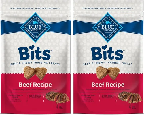 Vista 20 de Blue Buffalo Bits Golosinas suaves para entrenamiento para perros, hechas con ingredientes naturales y mejoradas con DHA, receta de pollo, bolsa