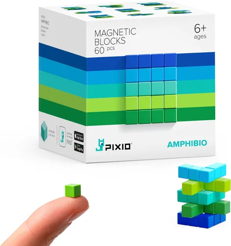 Vista 10 de PIXIO Sweet - Bloques magnéticos pequeños de construcción en estilo de arte de píxeles con aplicación gratuita - Cubos de plástico de 5/16" con 6