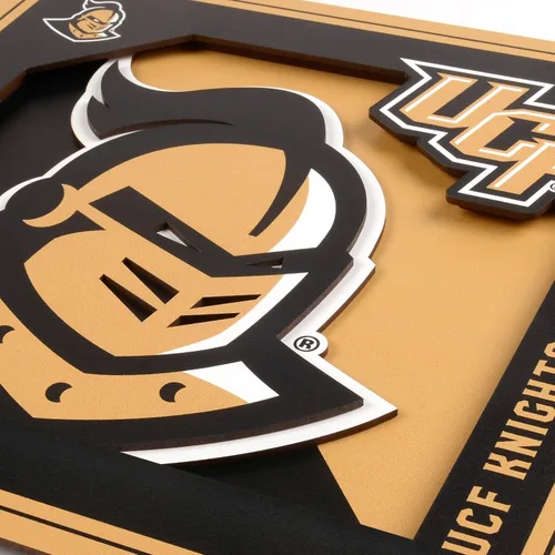 Vista 4 de YouTheFan NCAA Central Florida Knights - Arte de pared de la serie 3D con logotipo - 12 x 12
