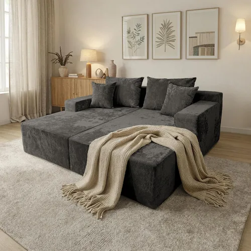 Vista 8 de Sytopia - Silla reposera con reposabrazos, sofá cama extragrande con 3 almohadas, cómodo sofá sin huesos, silla de lectura para dormir para sala