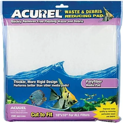 Vista 2 de Acurel - Almohadilla reductora de amoníaco para acuario y estanque, accesorio de filtro de 10 x 18 pulgadas