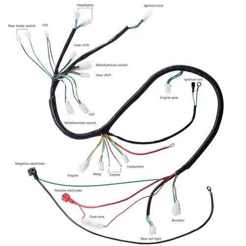 Vista 3 de Complete Wiring Harness kit Electrics Wire Loom Assembly with Full Copper Wire for GY6 4-Stroke Four Wheelers Engine Type 125cc 150cc Pit Bike