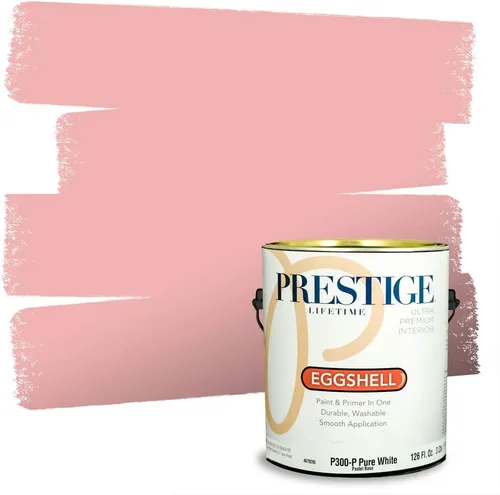 Vista 51 de Prestige Paints E100-T-SW6591 Pintura exterior e imprimación en uno, 1 galón, plano, combinación comparable de Sherwin Williams Amaryllis, 1 galón