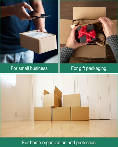Vista 6 de 8x6x4 Shipping Boxes, 25 Pack Cardboard Box Mailers Shipping Boxes Small Corrugated Small Mailer Boxes for Mailing Packing, Coffee Mugs, Crafts