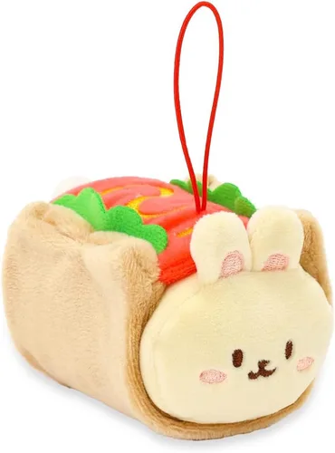 Anirollz Bunniroll Hot Dog Outfitz - Llavero de adorno de 4 pulgadas