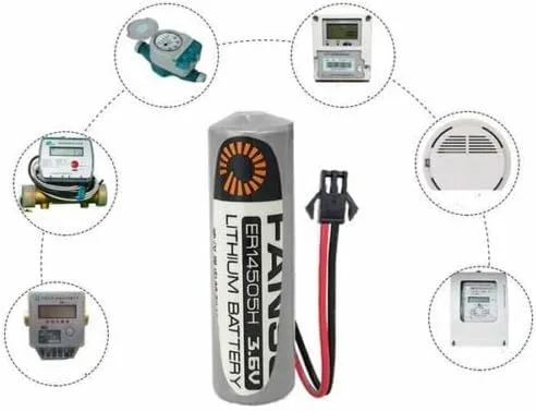 Vista 4 de ER14505H Batería AA ER14505 Batería 2700mAh 3.6V Batería no recargable con enchufe (2 piezas ER14505H Batería)