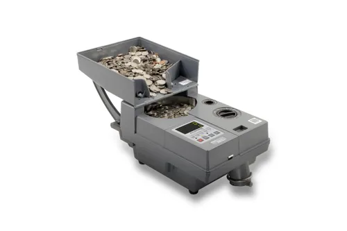 Vista 4 de AccuBANKER AB610 - Contador universal de monedas y fichas, velocidades de conteo de 2000 monedas/minuto, capacidad de tolva 4000 monedas, grado