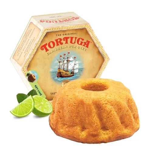 TORTUGA Caribbean Key - Pastel de ron de lima – Tortas de ron de lima de 32 onzas – El regalo gourmet perfecto para rellenos de calcetines, cestas