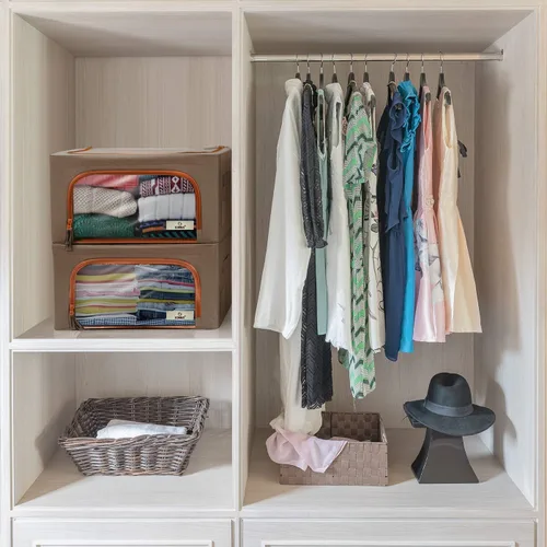 Vista 4 de Sorbus Cajas de almacenamiento, juego de cestas plegables apilables con ventana transparente grande y asas de transporte, para ropa de cama, ropa