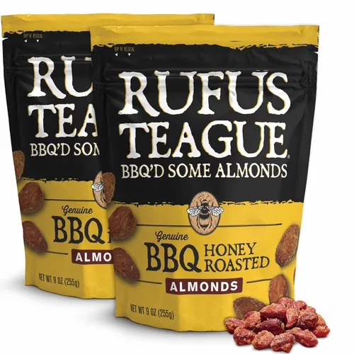 Vista 11 de Rufus Teague - Almendras tostadas con miel BBQ - Bolsa resellable de 9 onzas