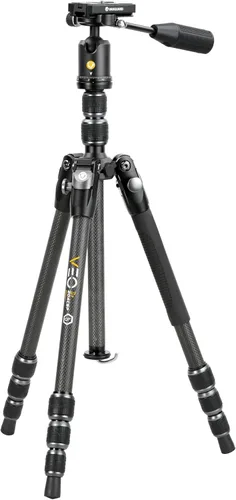 Vista 17 de Vanguard VEO3T235ABP Trípode de viaje de aluminio con cabeza de bola, mango extraíble y zapata rápida con soporte integrado para teléfono inteligente