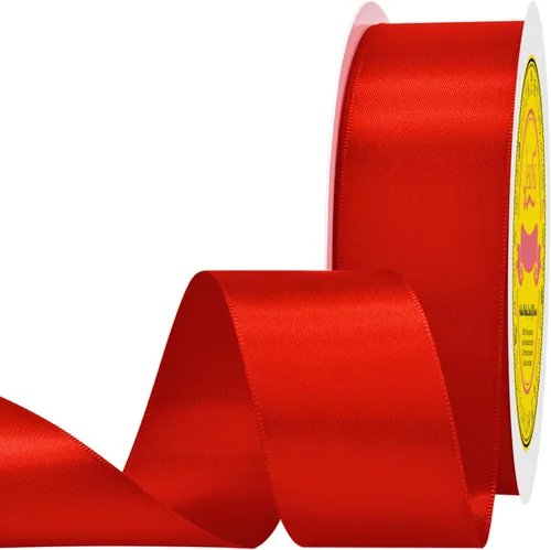 Vista 110 de Cinta de satén plateada de doble cara de 1-1/2 pulgadas x 50 yardas, cinta plateada de poliéster para envolver regalos, muy adecuada para bodas
