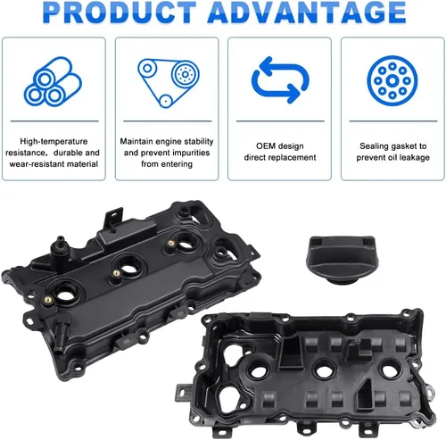 Vista 6 de WATERWICH Cubierta de válvula de motor con junta y pernos compatible con Nissan Maxima 2009-2020 Nissan Altima 2014-2018 Nissan Pathfinder 2015-2016